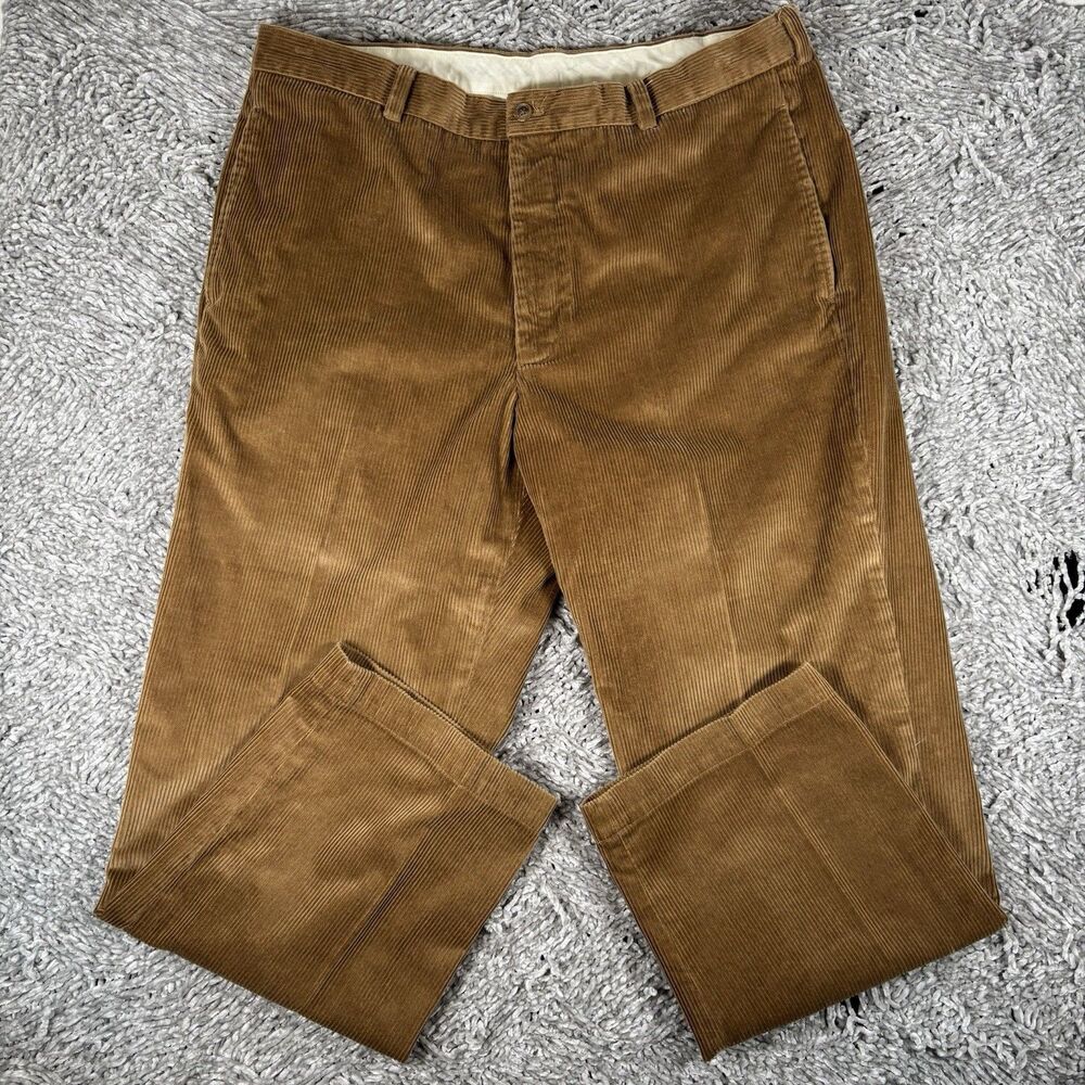 Brooks Brothers Corduroy Pants Men’s Size 38/30 Brown Preppy Designer Business